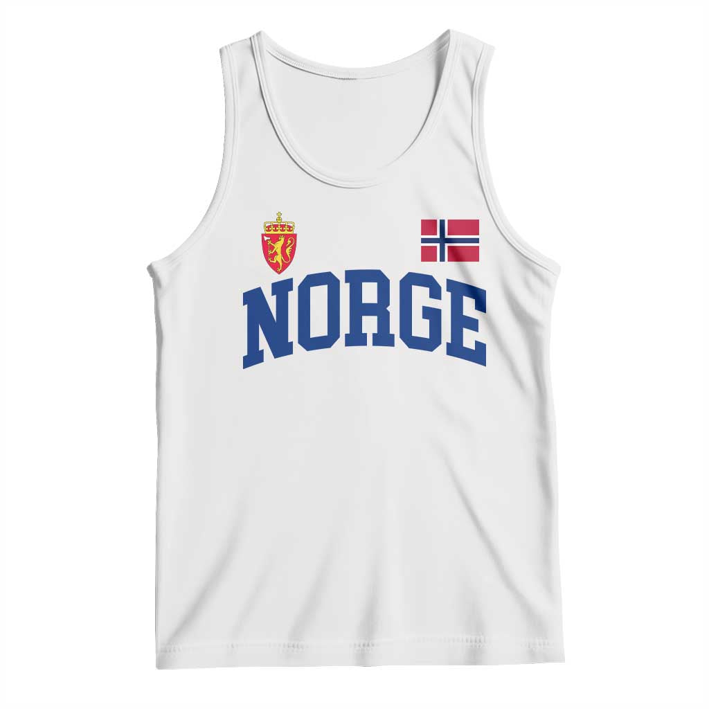 Norge Flag Norway Norwegian Tank Top Vintage Retro TS10 White Print Your Wear