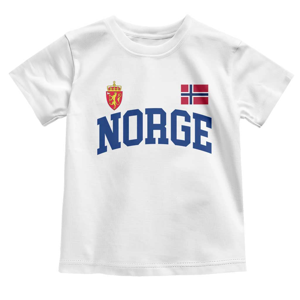 Norge Flag Norway Norwegian Toddler T Shirt Vintage Retro TS10 White Print Your Wear