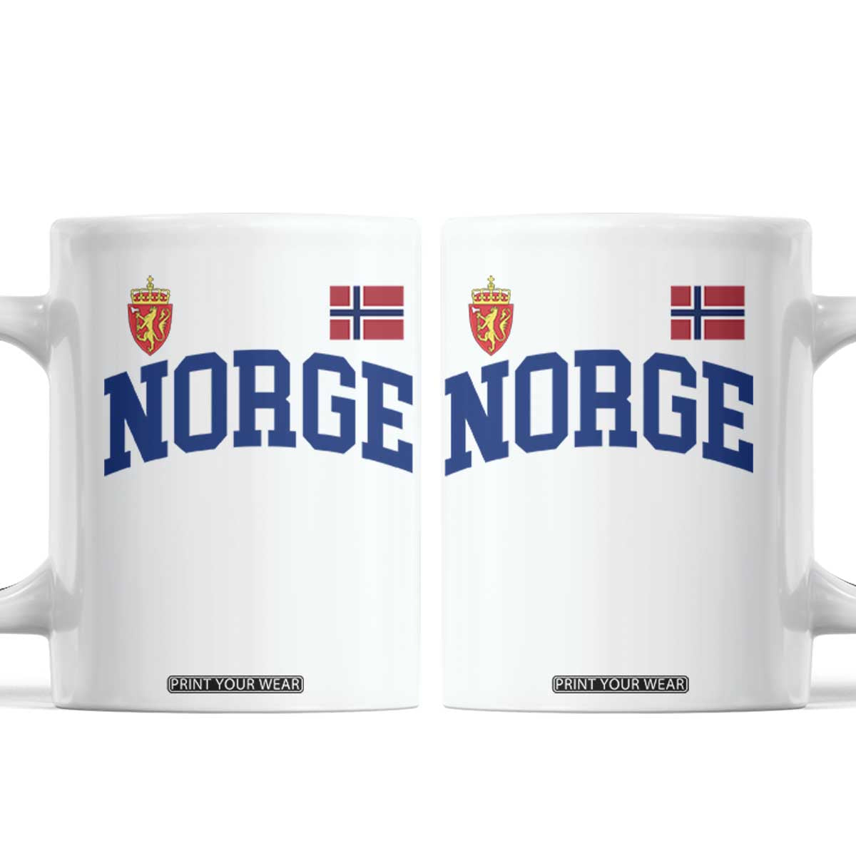 Norge Flag Norway Norwegian Coffee Mug Vintage Retro TS10 White Print Your Wear