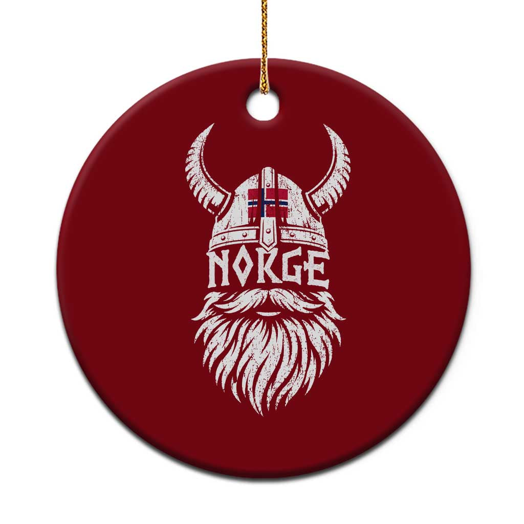 Norge Viking Norway Flag Ceramic Ornament Norwegian Pride Norse Warrior Vintage Graphic TS10 1pc Red Print Your Wear