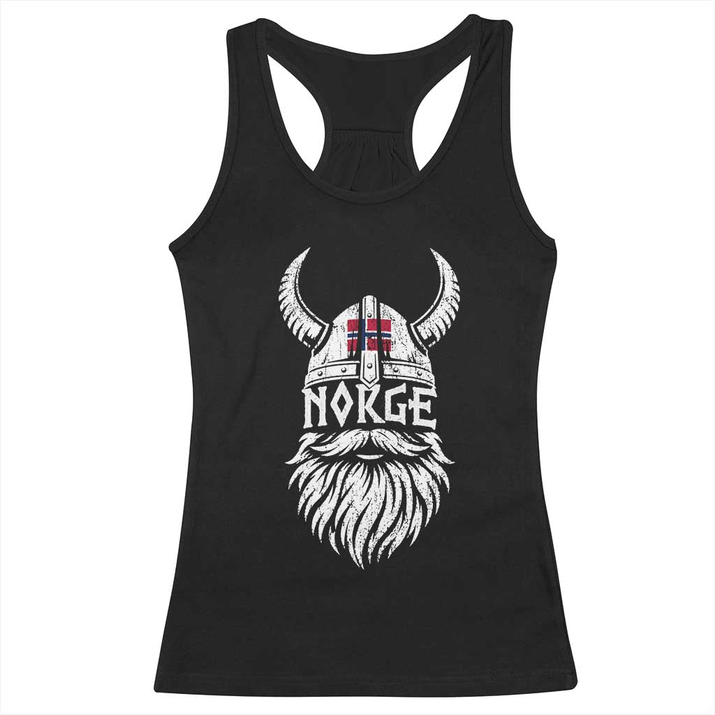 Norge Viking Norway Flag Racerback Tank Top Norwegian Pride Norse Warrior Vintage Graphic TS10 Black Print Your Wear