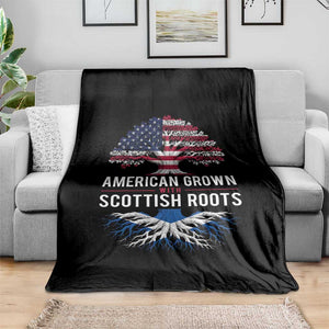 American Grown With Scottish Roots Throw Blanket Family Heritage USA Scotland Pride Gift TS10 Print Your Wear