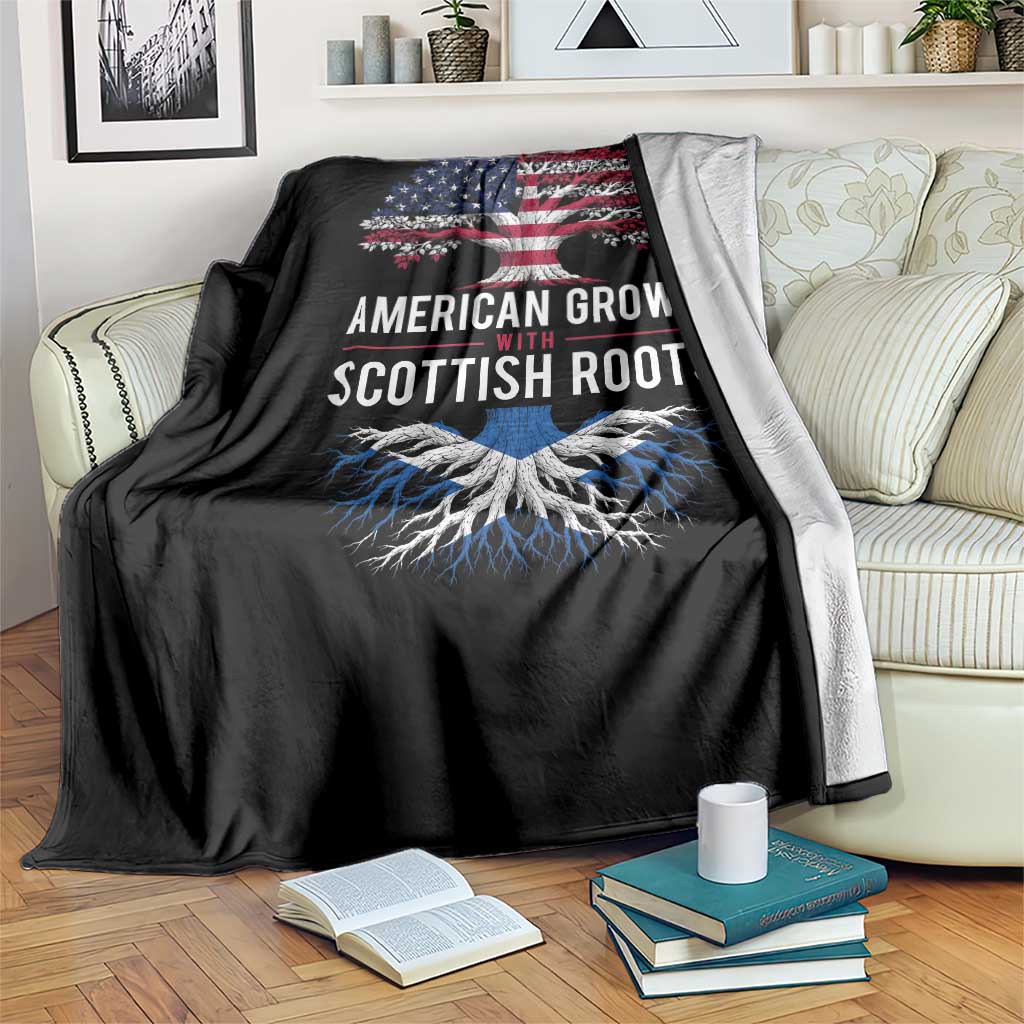 American Grown With Scottish Roots Throw Blanket Family Heritage USA Scotland Pride Gift TS10 Print Your Wear