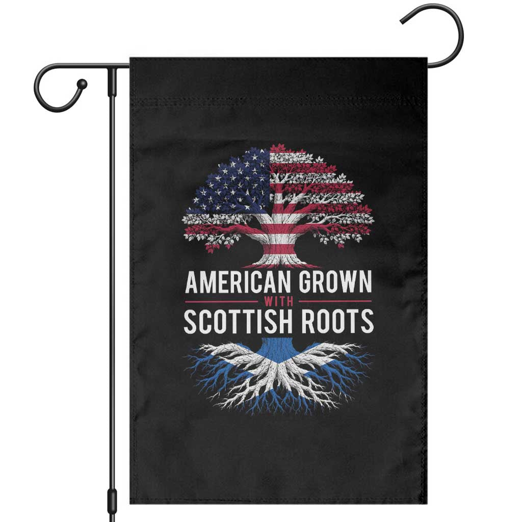 American Grown With Scottish Roots Garden Flag Family Heritage USA Scotland Pride Gift TS10 Black Print Your Wear