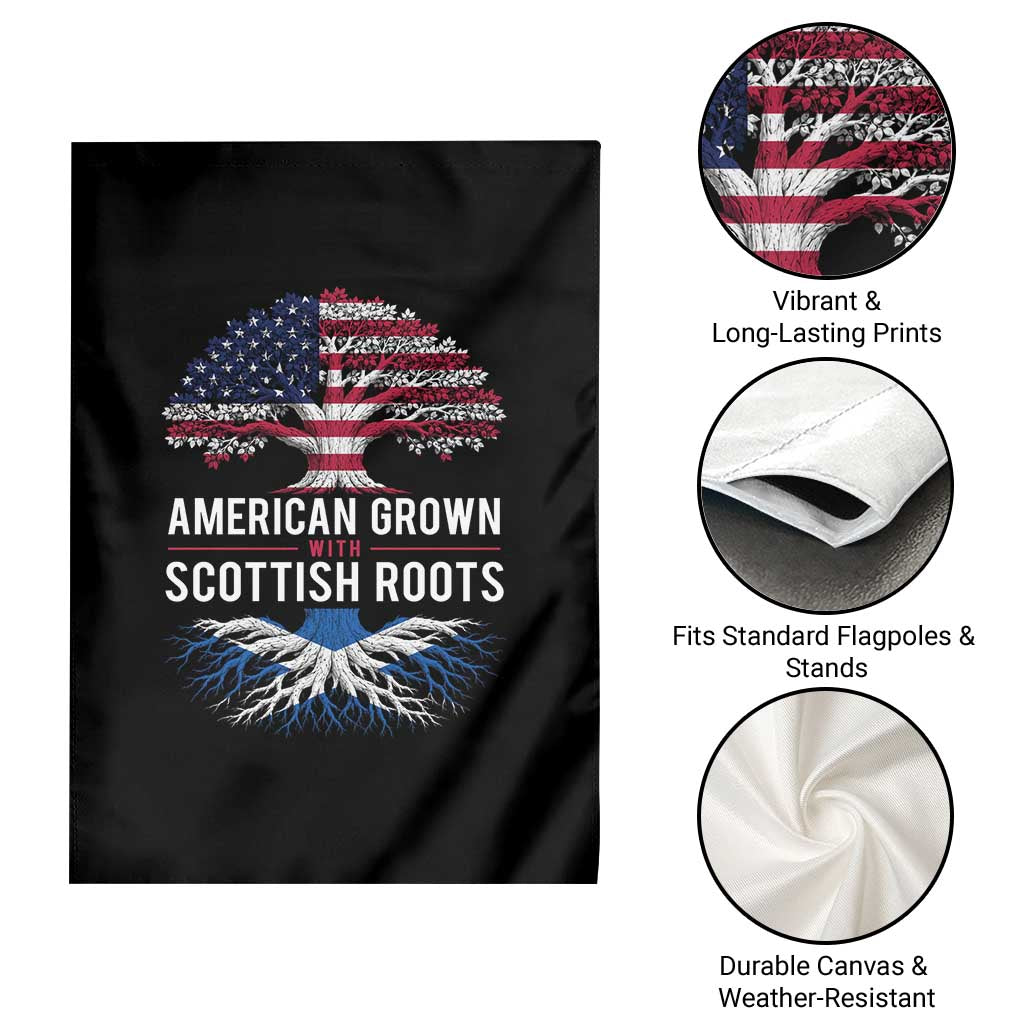 American Grown With Scottish Roots Garden Flag Family Heritage USA Scotland Pride Gift TS10 Print Your Wear