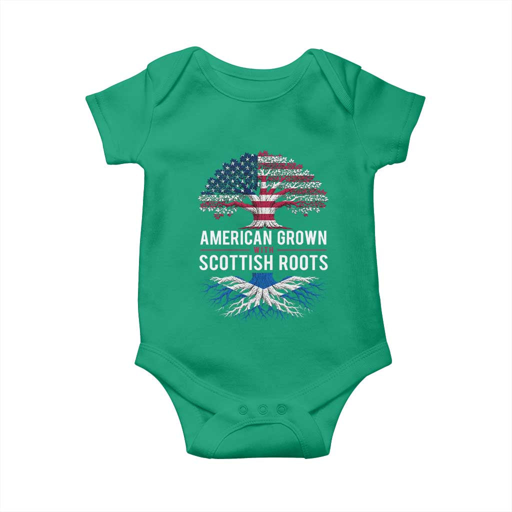American Grown With Scottish Roots Baby Onesie Family Heritage USA Scotland Pride Gift TS10 Irish Green Print Your Wear