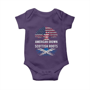 American Grown With Scottish Roots Baby Onesie Family Heritage USA Scotland Pride Gift TS10 Purple Print Your Wear