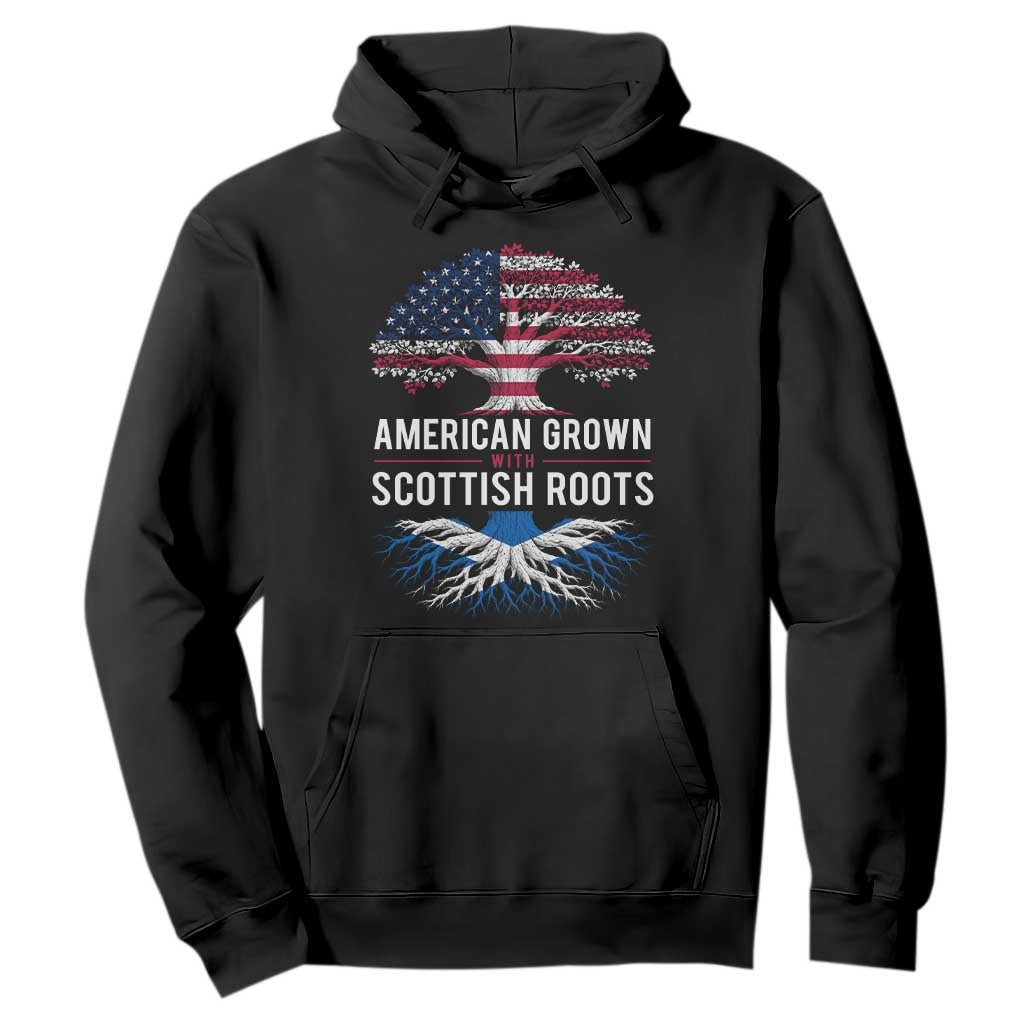 American Grown With Scottish Roots Hoodie Family Heritage USA Scotland Pride Gift TS10 Black Print Your Wear