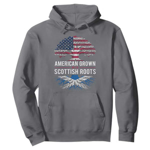 American Grown With Scottish Roots Hoodie Family Heritage USA Scotland Pride Gift TS10 Charcoal Print Your Wear