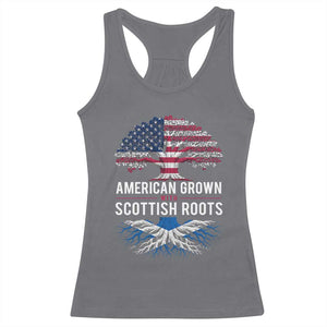 American Grown With Scottish Roots Racerback Tank Top Family Heritage USA Scotland Pride Gift TS10 Charcoal Print Your Wear