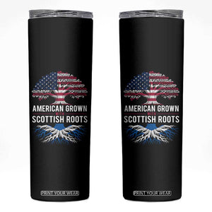 American Grown With Scottish Roots Skinny Tumbler Family Heritage USA Scotland Pride Gift TS10 Black Print Your Wear