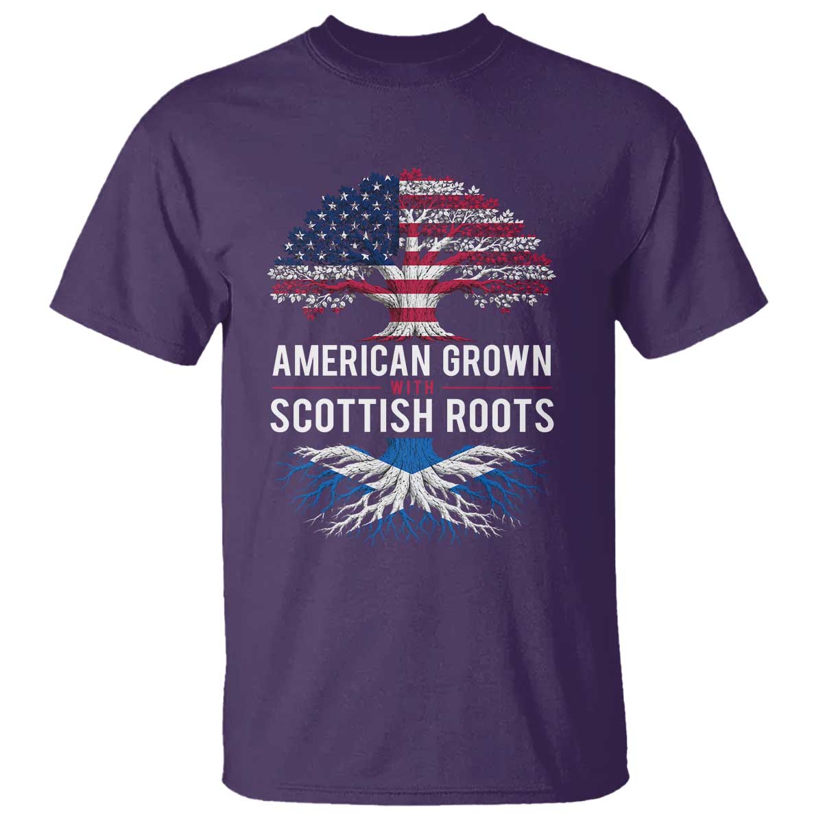 American Grown With Scottish Roots T Shirt Family Heritage USA Scotland Pride Gift TS10 Print Your Wear