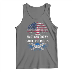 American Grown With Scottish Roots Tank Top Family Heritage USA Scotland Pride Gift TS10 Black Heather Print Your Wear
