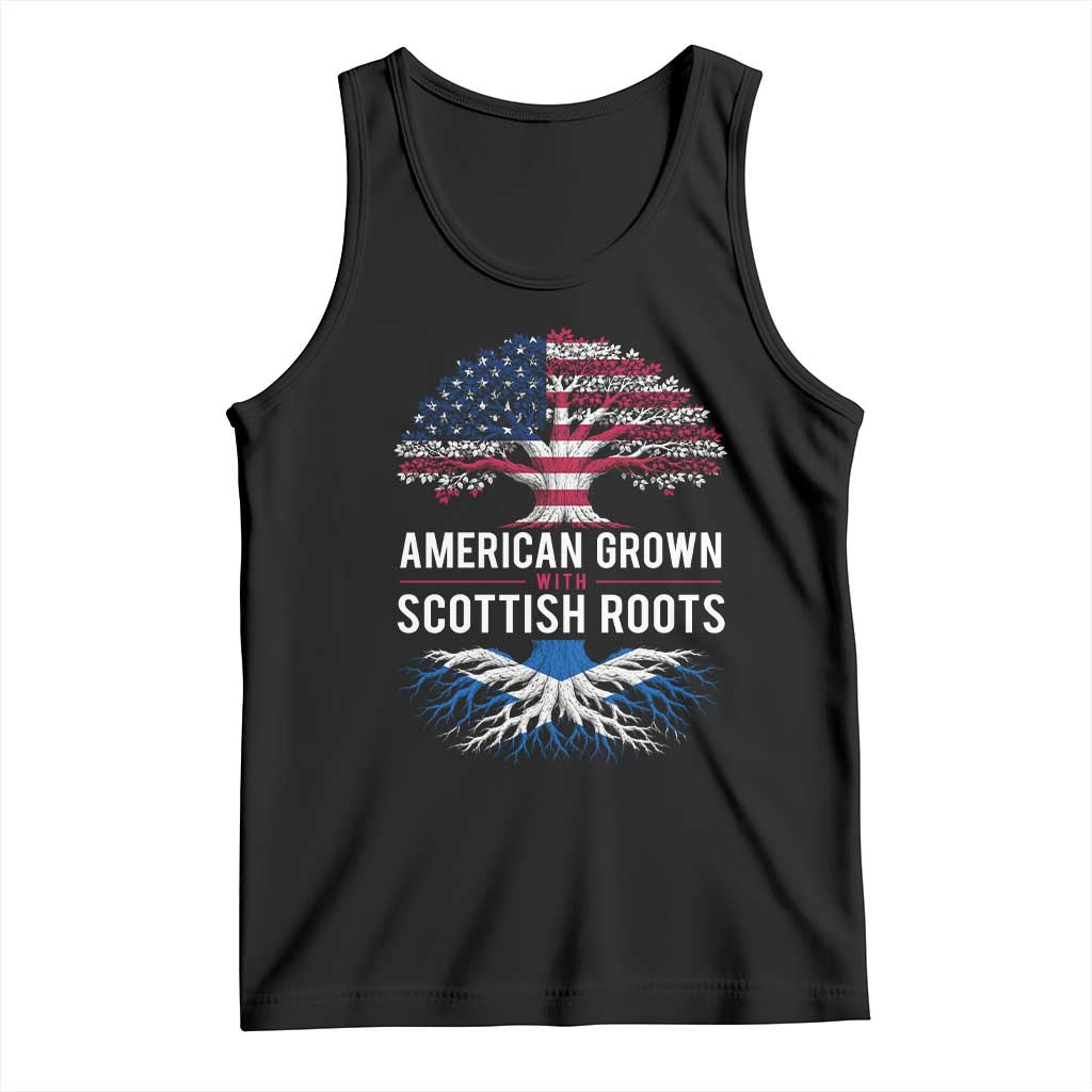 American Grown With Scottish Roots Tank Top Family Heritage USA Scotland Pride Gift TS10 Black Print Your Wear