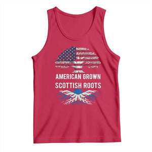 American Grown With Scottish Roots Tank Top Family Heritage USA Scotland Pride Gift TS10 Red Print Your Wear