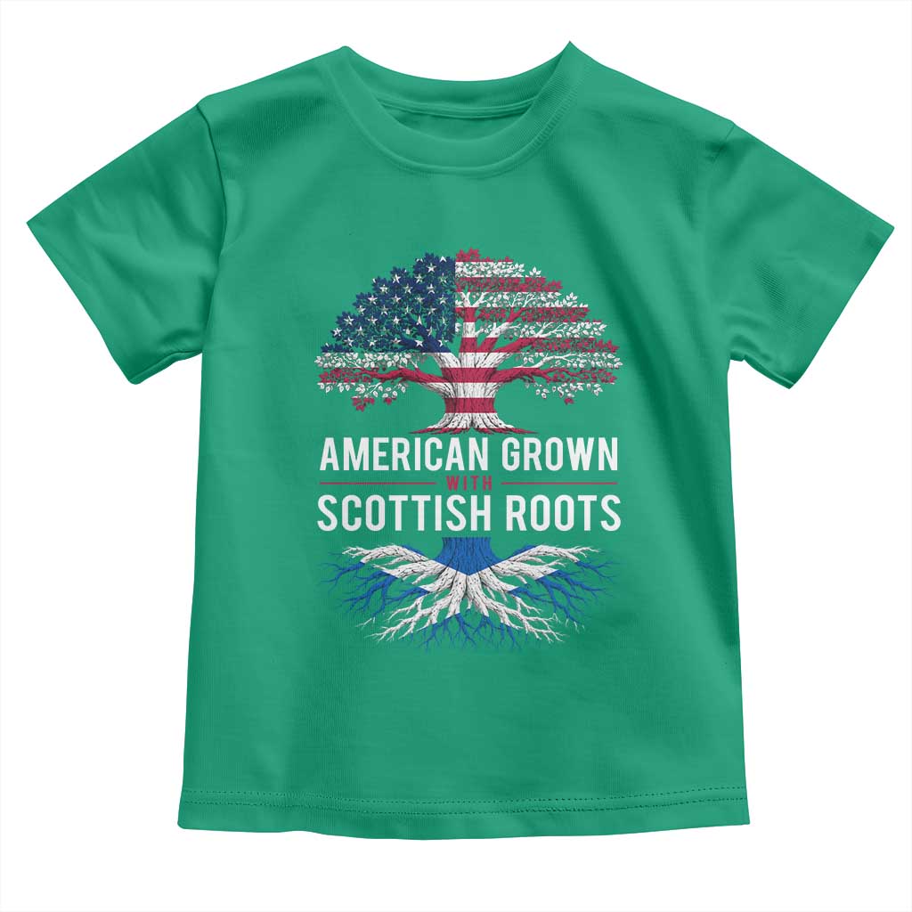 American Grown With Scottish Roots Toddler T Shirt Family Heritage USA Scotland Pride Gift TS10 Irish Green Print Your Wear