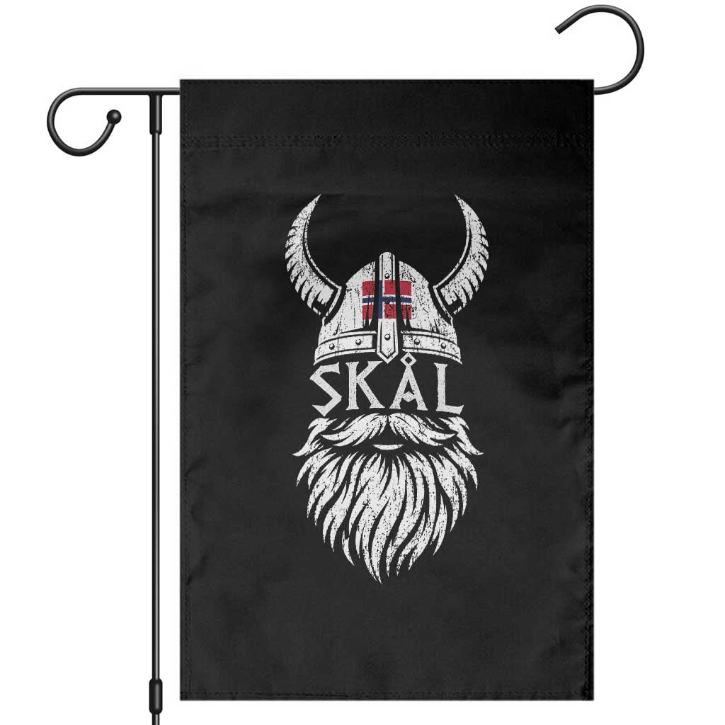 Skål Viking Norway Flag Garden Flag Norwegian Cheer Vintage Norse Pride Graphic TS10 Black Print Your Wear