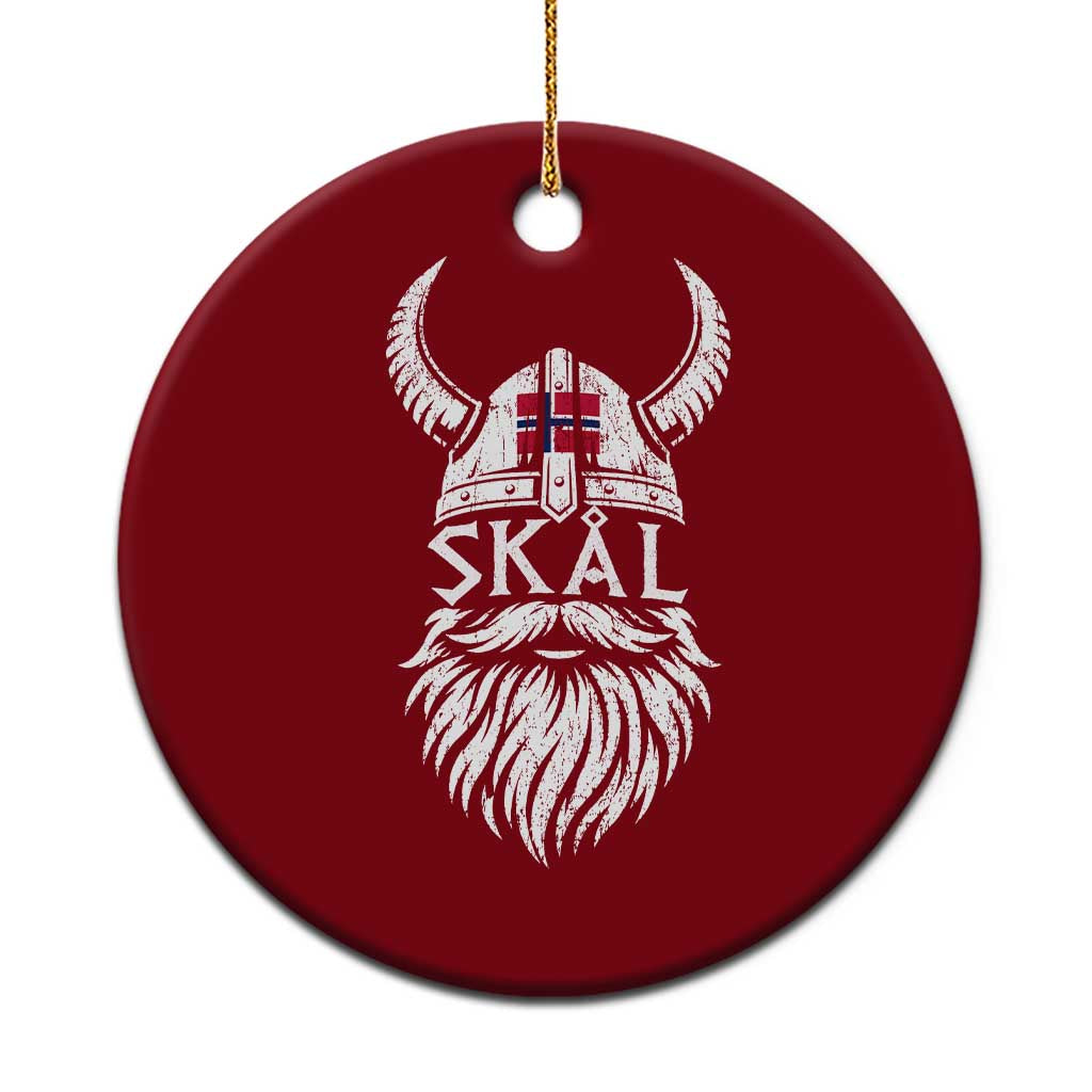 Skål Viking Norway Flag Ceramic Ornament Norwegian Cheer Vintage Norse Pride Graphic TS10 1pc Red Print Your Wear