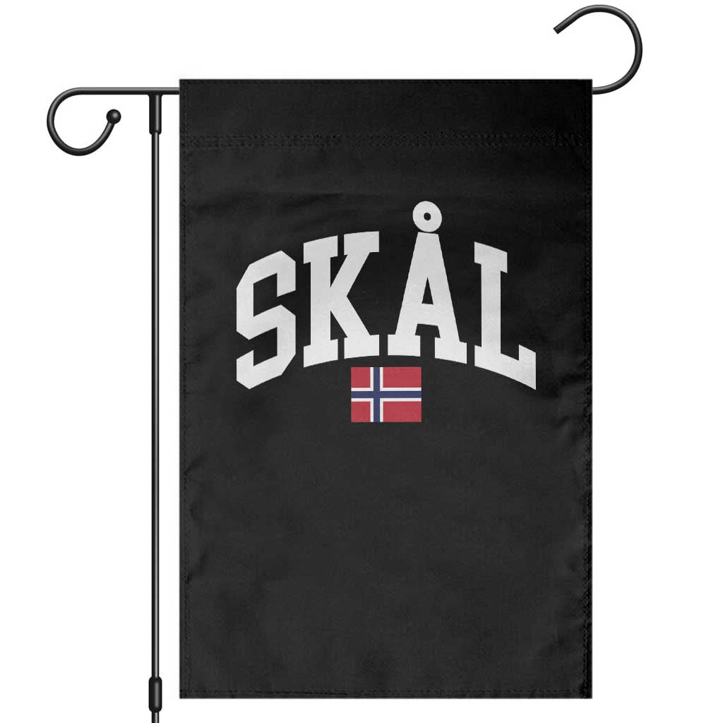 Skal Norwegian Sayings Garden Flag Cheers in Norwegian Norway Viking Heritage Scandinavian Graphic TS10 Black Print Your Wear