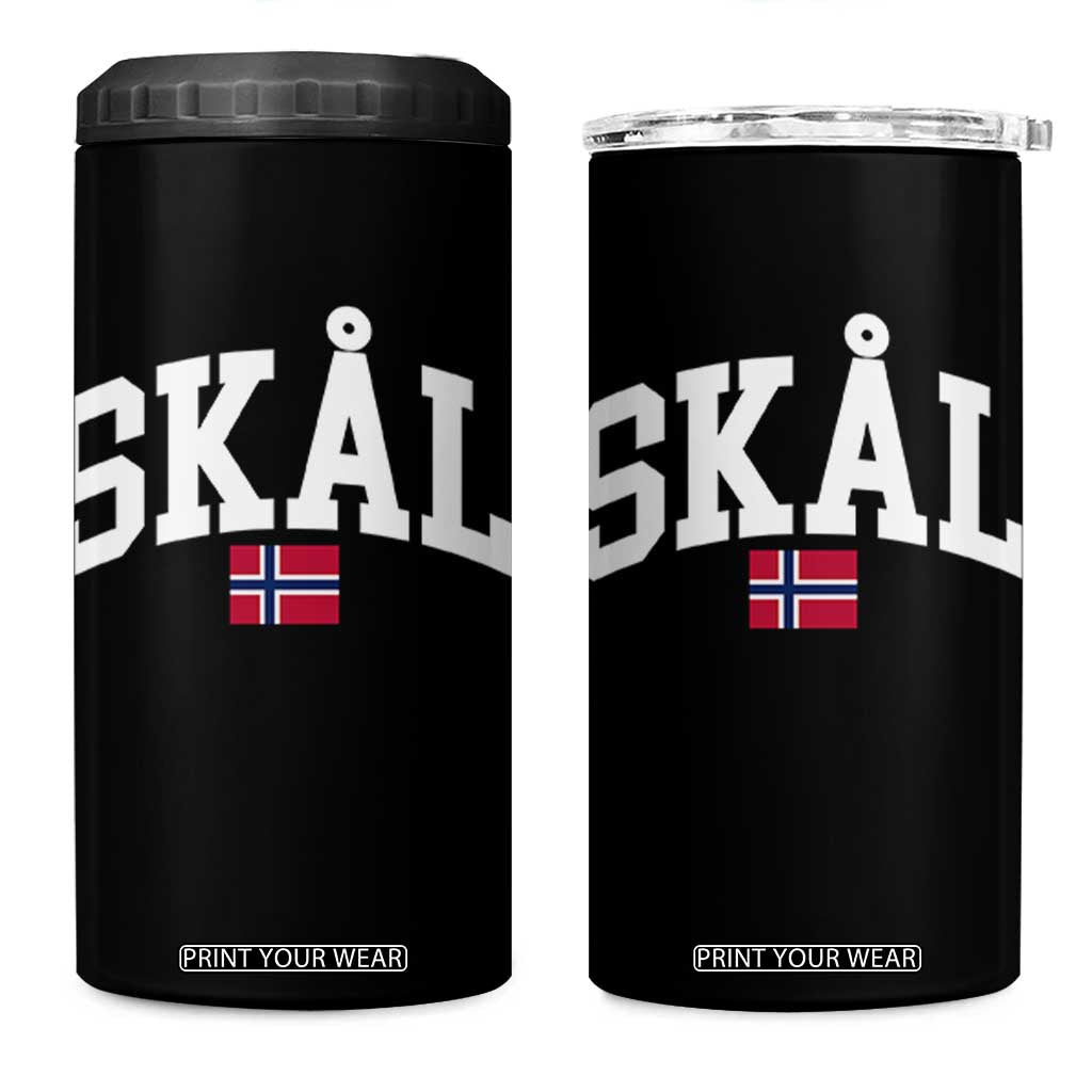 Skal Norwegian Sayings 4 in 1 Can Cooler Tumbler Cheers in Norwegian Norway Viking Heritage Scandinavian Graphic TS10 One Size: 16 oz Black Print Your Wear