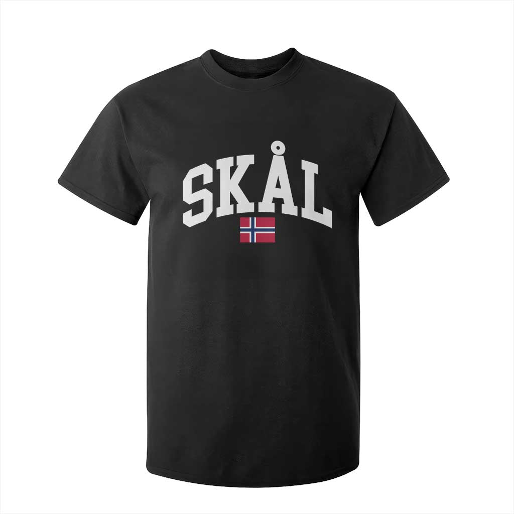 Skal Norwegian Sayings T Shirt For Kid Cheers in Norwegian Norway Viking Heritage Scandinavian Graphic TS10 Black Print Your Wear