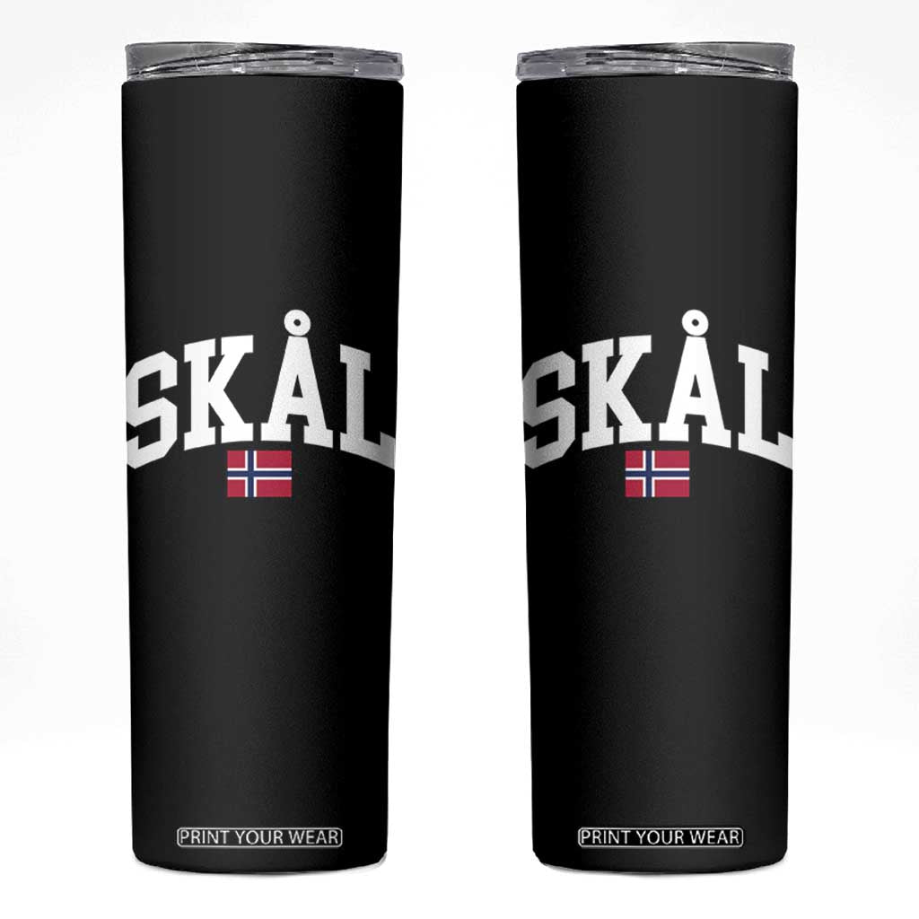 Skal Norwegian Sayings Skinny Tumbler Cheers in Norwegian Norway Viking Heritage Scandinavian Graphic TS10 Black Print Your Wear