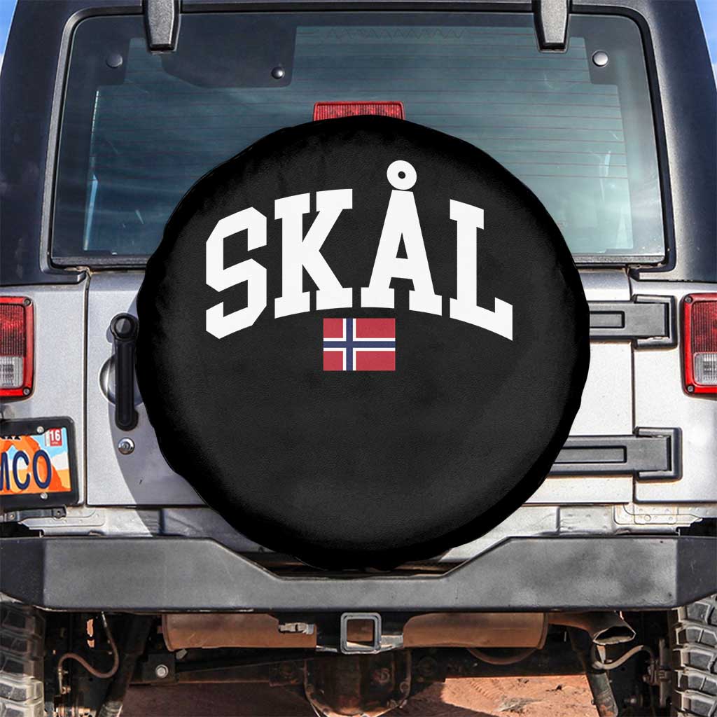 Skal Norwegian Sayings Spare Tire Cover Cheers in Norwegian Norway Viking Heritage Scandinavian Graphic TS10 No hole Black Print Your Wear