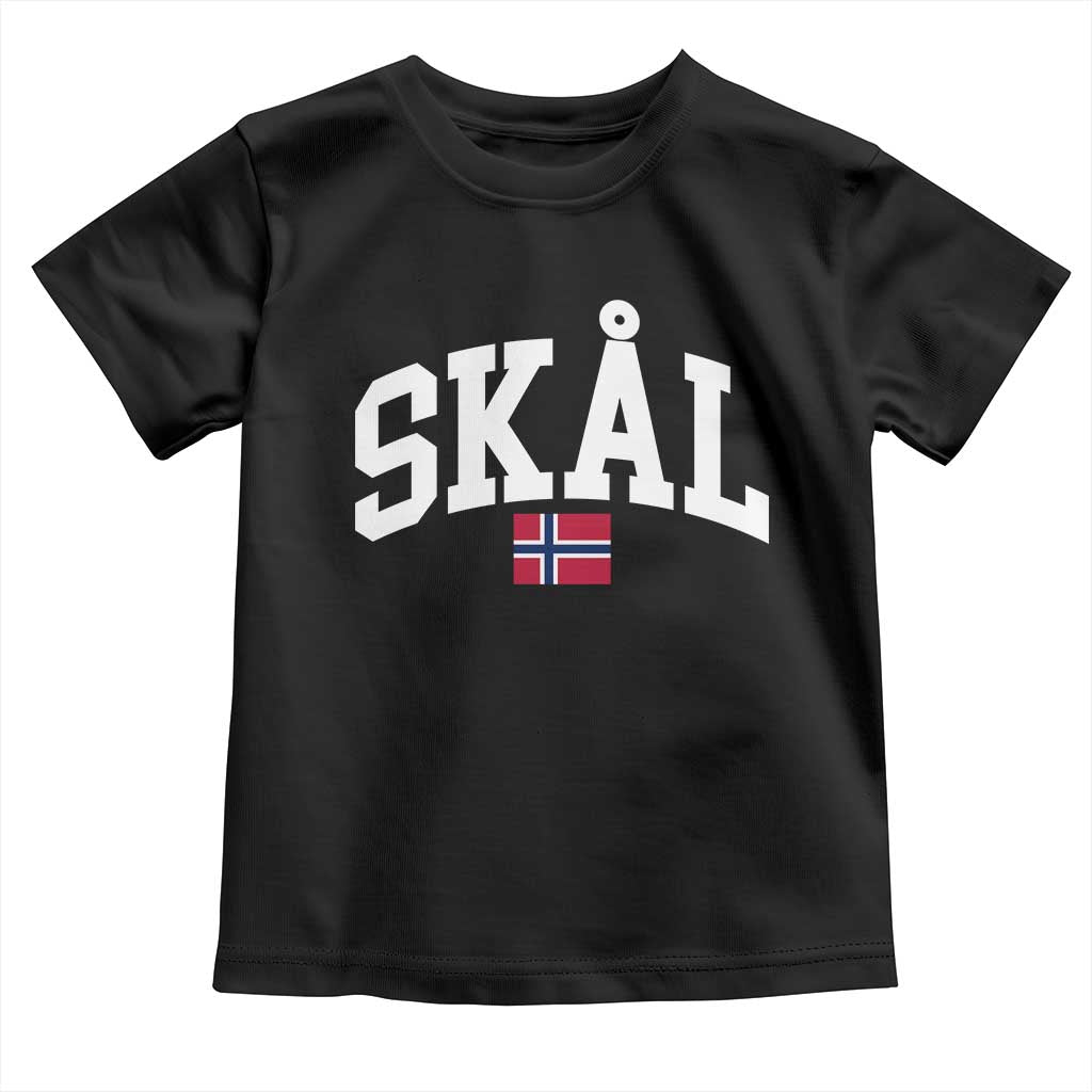 Skal Norwegian Sayings Toddler T Shirt Cheers in Norwegian Norway Viking Heritage Scandinavian Graphic TS10 Black Print Your Wear