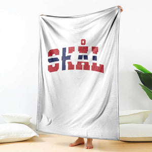 Skal Norway Flag Throw Blanket Vintage Cheers Norwegian Sayings Viking Heritage Scandinavian Graphic