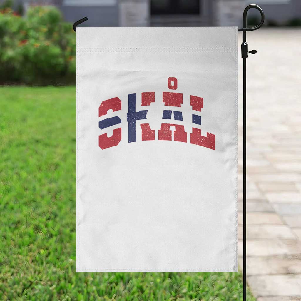 Skal Norway Flag Garden Flag Vintage Cheers Norwegian Sayings Viking Heritage Scandinavian Graphic
