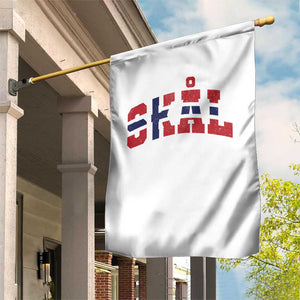 Skal Norway Flag Garden Flag Vintage Cheers Norwegian Sayings Viking Heritage Scandinavian Graphic
