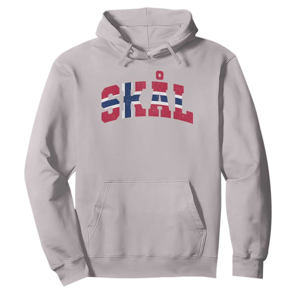 Skal Norway Flag Hoodie Vintage Cheers Norwegian Sayings Viking Heritage Scandinavian Graphic