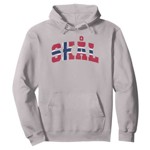 Skal Norway Flag Hoodie Vintage Cheers Norwegian Sayings Viking Heritage Scandinavian Graphic
