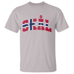 Skal Norway Flag T Shirt Vintage Cheers Norwegian Sayings Viking Heritage Scandinavian Graphic