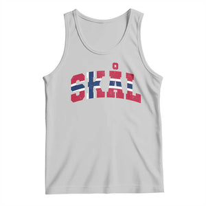 Skal Norway Flag Tank Top Vintage Cheers Norwegian Sayings Viking Heritage Scandinavian Graphic