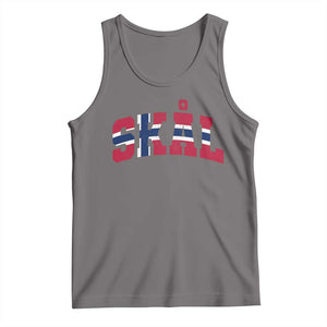 Skal Norway Flag Tank Top Vintage Cheers Norwegian Sayings Viking Heritage Scandinavian Graphic