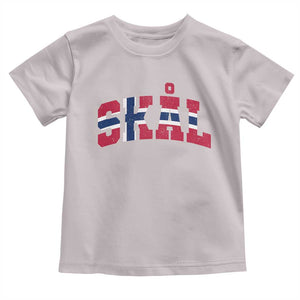 Skal Norway Flag Toddler T Shirt Vintage Cheers Norwegian Sayings Viking Heritage Scandinavian Graphic