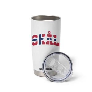 Skal Norway Flag Tumbler Cup Vintage Cheers Norwegian Sayings Viking Heritage Scandinavian Graphic