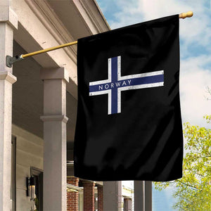 Norway Flag Cross Garden Flag Vintage Distressed Norwegian Heritage Patriotic Scandinavian Graphic
