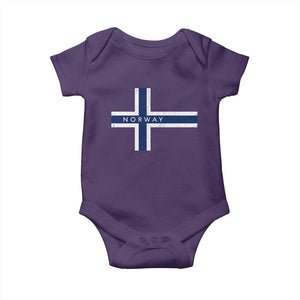 Norway Flag Cross Baby Onesie Vintage Distressed Norwegian Heritage Patriotic Scandinavian Graphic