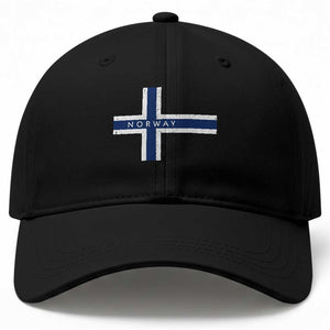 Norway Flag Cross Baseball Cap Vintage Distressed Norwegian Heritage Patriotic Scandinavian Graphic