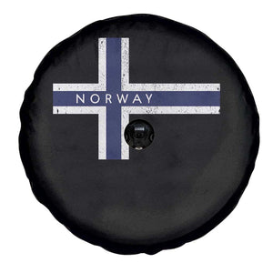 Norway Flag Cross Spare Tire Cover Vintage Distressed Norwegian Heritage Patriotic Scandinavian Graphic