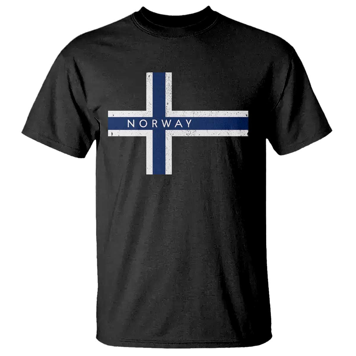 Norway Flag Cross T Shirt Vintage Distressed Norwegian Heritage Patriotic Scandinavian Graphic