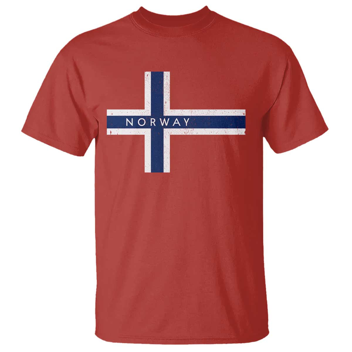 Norway Flag Cross T Shirt Vintage Distressed Norwegian Heritage Patriotic Scandinavian Graphic