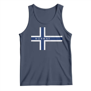 Norway Flag Cross Tank Top Vintage Distressed Norwegian Heritage Patriotic Scandinavian Graphic