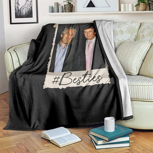 Trump Epstein Besties Throw Blanket Funny FDT Vintage Photo BFF Best Friends Forever TS10 Print Your Wear