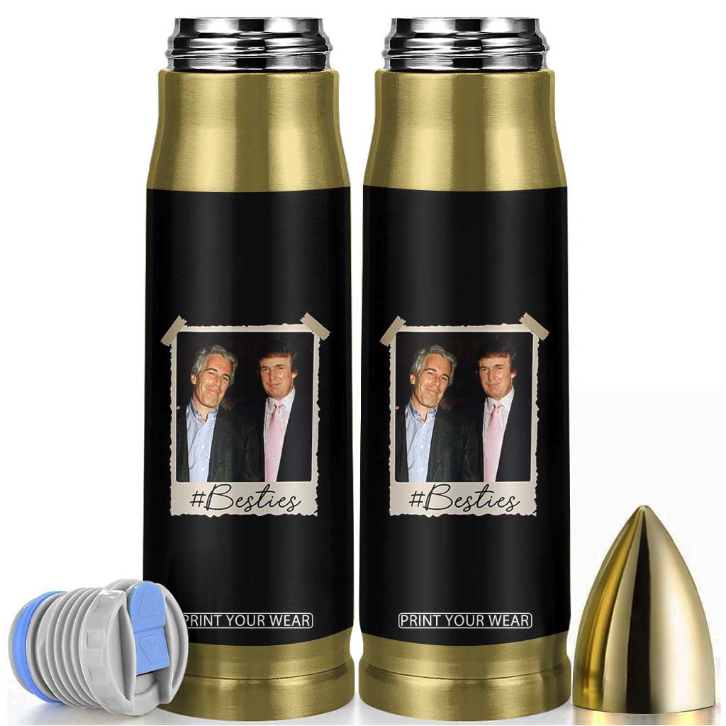 Trump Epstein Besties Bullet Tumbler Funny FDT Vintage Photo BFF Best Friends Forever TS10 Black Print Your Wear