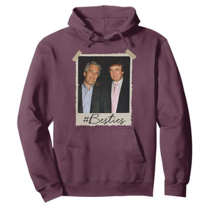 Trump Epstein Besties Hoodie Funny FDT Vintage Photo BFF Best Friends Forever TS10 Maroon Print Your Wear