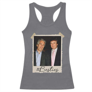 Trump Epstein Besties Racerback Tank Top Funny FDT Vintage Photo BFF Best Friends Forever TS10 Charcoal Print Your Wear