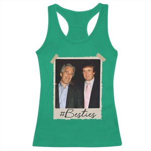 Trump Epstein Besties Racerback Tank Top Funny FDT Vintage Photo BFF Best Friends Forever TS10 Irish Green Print Your Wear